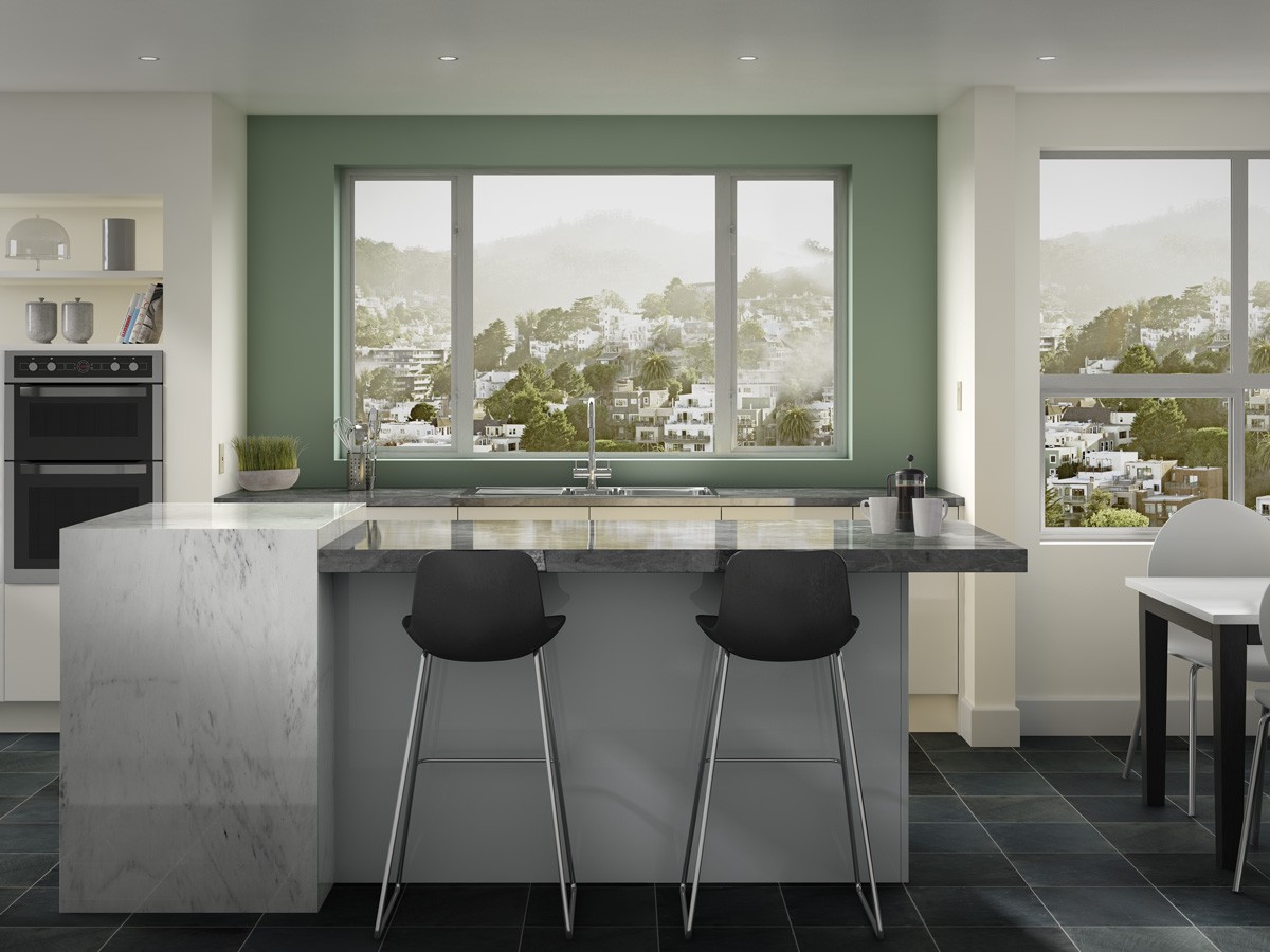 Modern aluminum window installation in a San Fernando Valley home